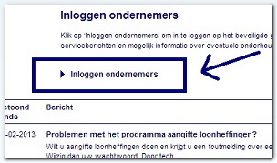 Aangifte omzetbelasting inloggen